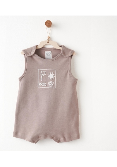 Andywawa Romper Relax Time Erkek Bebek Tulum Ac26737 Bej
