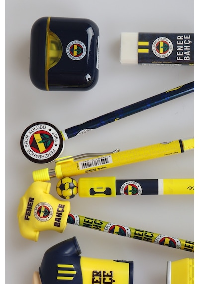 Lisanslı Fenerbahçe 12 Parça Kırtasiye Seti Jel Kalem,pods Kalemtraş,silgi Tepeli Kurşun Kalem Diğer