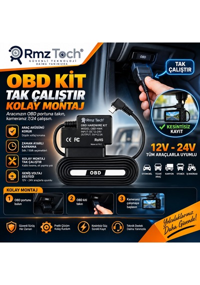 Avenir Av-c426 6mp 4g Sım Kartlı Araç Kamerası Çift Kamera Gps Konum Takip Canlı İzleme G-sensör Obd