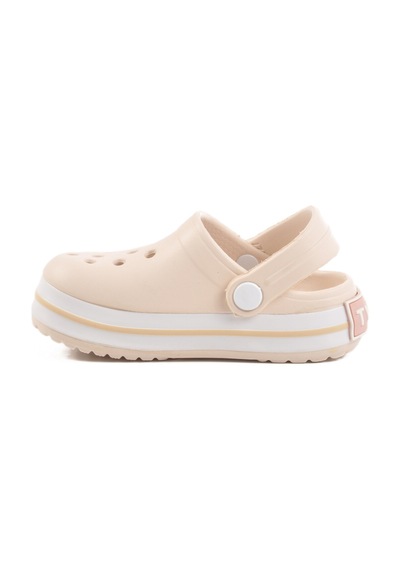 Ekru Eva Hafif Unisex Çocuk Sabo Terlik 214 P Ekru