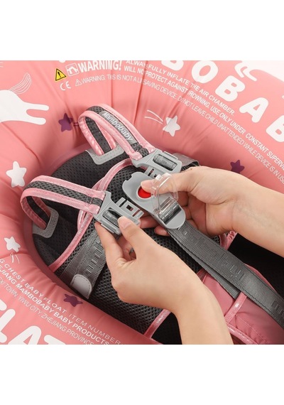 Mambobaby Yüzme Simidi - Unicorn, Katlanabilir, Emniyetli, Gölgelikli Ve Ayak Destekli