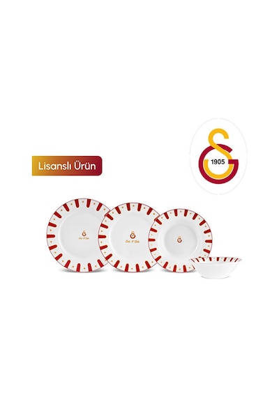 Karaca X Galatasaray Forever Bone 24 Parça 6 Kişilik Yemek Takımı Kırmızı