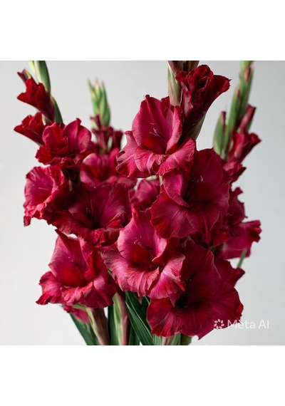3 Adet Bordo Glayöl Swan Gladiolus Çiçeği Soğanı