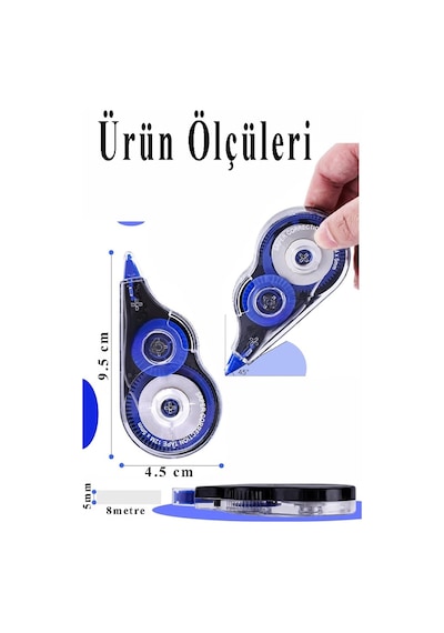Şerit Daksil 5mmx8 Metre 8 Adet Şerit Düzeltici Fixpoint Şerit Silici Yazı Silici Büro Ofis Okul