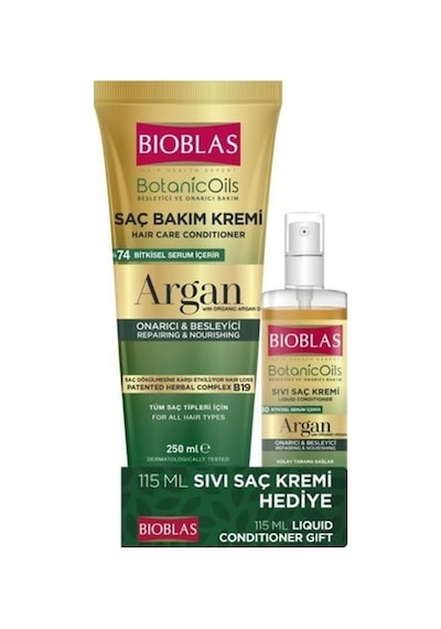 Bioblas Botanic Oils Argan Yağlı Saç Bakım Kremi + Bioblas Sıvı Saç Kremi 250 x 115 ML