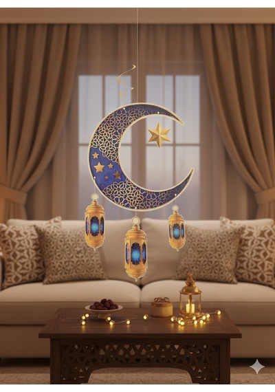 Dodomar Süs Sarkıt Ramazan Tavan Ayyıldız Kandi90x30 Mavi