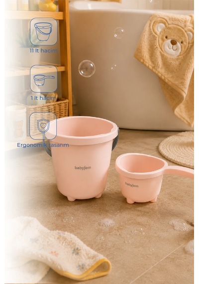 Babyjem Elegant Kova & Maşrapa Set Pembe