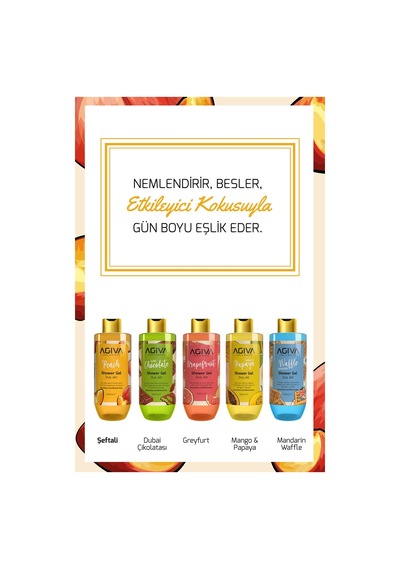 Şeftali Agiva Care & Beauty Besleyici Ve Nemlendirici Duş Jeli 500 Ml Değişken