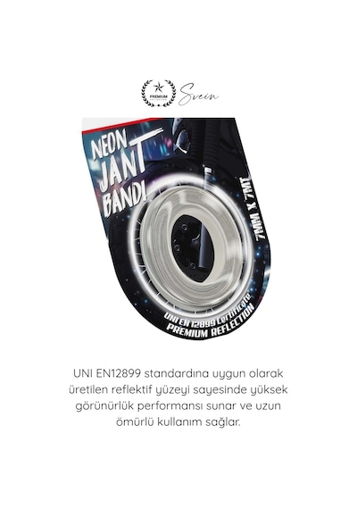 Neonbant Beyaz Neon Jant Bandı Reflektif Şerit 7mm 7 Metre Motosiklet Otomobil Bisiklet Jant Çember