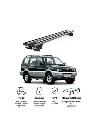Venüs Ford Maverick 5 Doors 1993-1999 Uyumlu Gri Ara Atkı Port Bagaj Tavan Barı