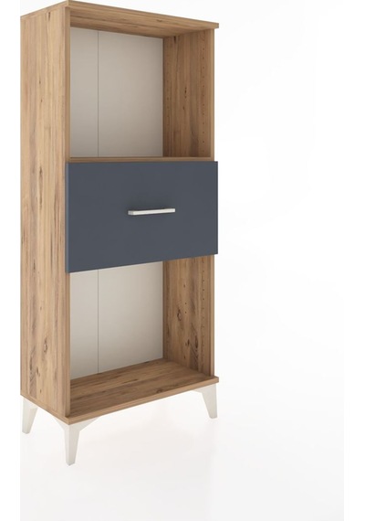 Hyperion Dolap Tek Raflı Tek Çekmeceli 60x44x134 Çam-antrasit Çam