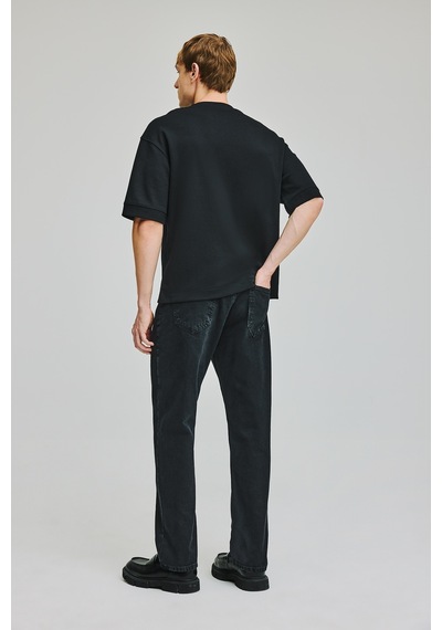 Defacto %100 Pamuk Straight Fit Uzun Boy Jean Pantolon I6062ax26aunm40 Siyah-nm40