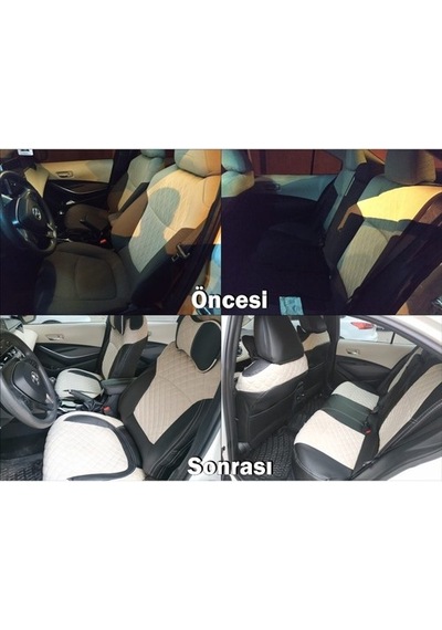 Toyota Corolla Uyumlu Araca Özel Deri Oto Koltuk Kılıfı (500436046)