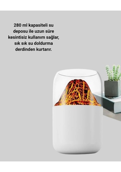Northcity Usb Şarjlı Volkanik Tasarımlı Buhar Makinesi - Aromaterapi Ve Nano Buhar
