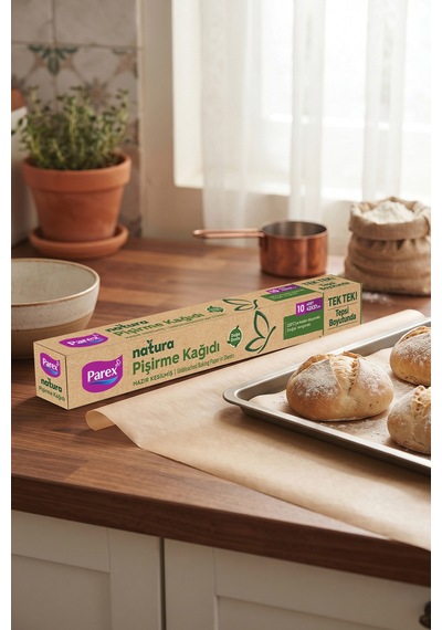 Natura Ağartılmamış Hazır Kesilmiş Pişirme Kağıdı 10x10 Paket