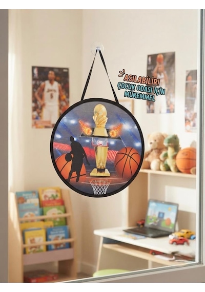 Yapışkanlı Hedef Zeminli Ve 2 Adet Basketbol Toplu Eğlenceli Hedef Ve Atış Oyunu Seti