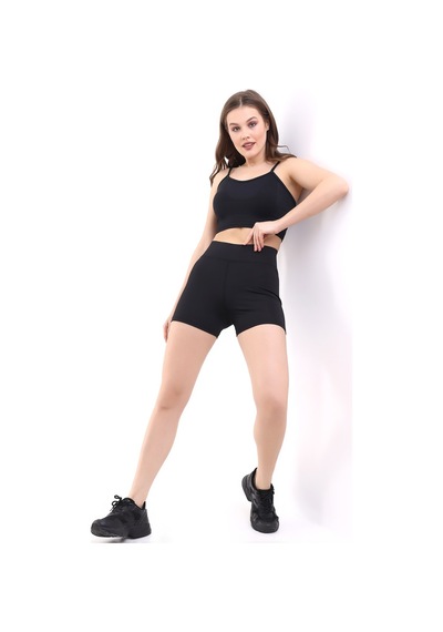 Dechival Siyah Kadın Mini Plaj Havuz Deniz Şortu Korse Kemerli Push Up Siyah