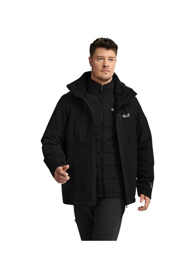 Jack Wolfskın Jack Wolfskin Jasper Pro 3in1 Erkek Outdoor Ceketi 6000 Siyah