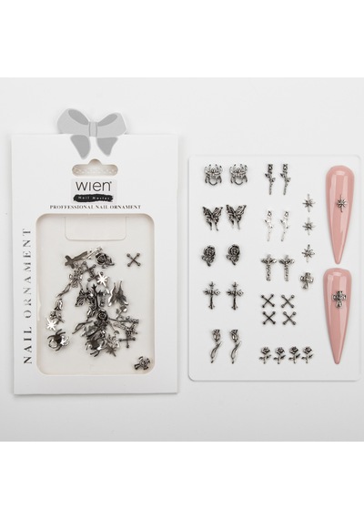 30lu Gül Ve Örümcek Gotik Dizayn Metal Tırnak Süsleme Charm Nail Art Charm Taşları Wn-504
