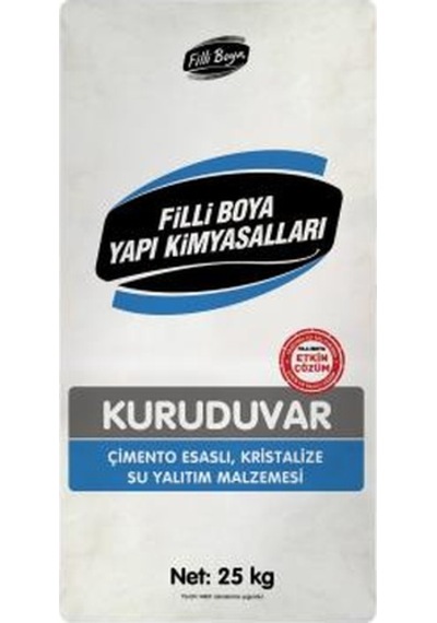 Alansanslı Filli Boya Kuruduvar Kristalize Su Yalıtım Malzemesi 25 Kg