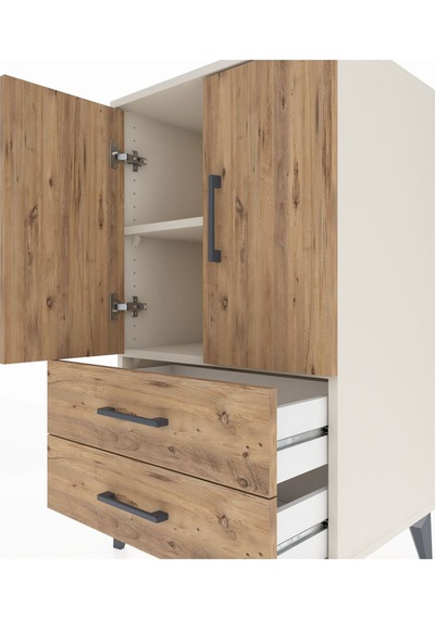 Hyperion Komodin 2 Raflı 2 Çekmeceli 2 Kapaklı 60x44x106 Ayta... Aytaşı
