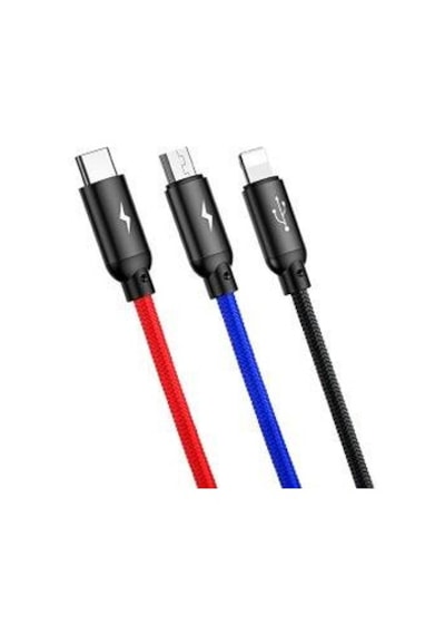 Baseus Three Primary Lightning-Micro-Type C 3-in-1 Kablo 3.5A 30C