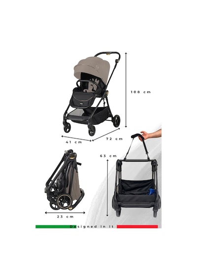 Prego Toronto Plus 2232 Çift Yönlü Katlanabilen Travel Sistem Bebek Arabası 22 Kg Taşıma Kapasitesi Kahve