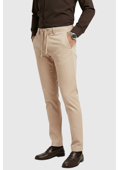 Deepsea Erkek Camel Esnek Kumaş Slim Fit Beli Lastikli Günlük Spor Pantolon 2601070 Deepsea Erkek Camel Esnek Kumaş Slim Fit Beli Lastikli Günlük Spor Pantolon 2601070