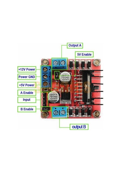 L298n Dual Motor Sürücü Modül