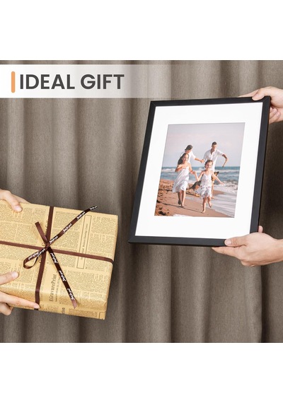 11x14 5'li Resim Çerçevesi Seti, 8x10 Mat Veya 11x14 Matsız, Duvar Galerisi Fotoğraf Çerçeveleri, Siyah