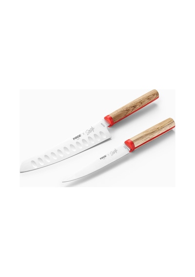 Pirge X Somer Sivrioğlu Sebze & Santoku 2'li Bıçak Seti - 35258