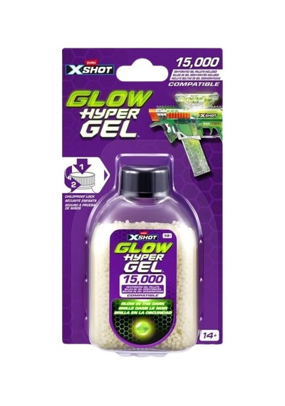 X Shot X-shot Hyper Gel Karanlıkta Parlayan Gellet Yedek Paket 15000 Adet Nerf, Oyuncak Tabanca Yeşil