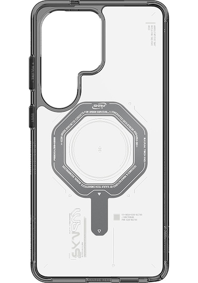 Galaxy S26 Ultra Uyumlu Kılıf Skinarma M-safe Şarj Özellikli Airbag Tasarımlı Magma Kapak Füme Füme
