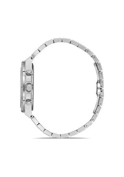 Ferro Quartz Çelik Metalik Gri Turkuaz Kadran 42 Mm Erkek Kol Saati