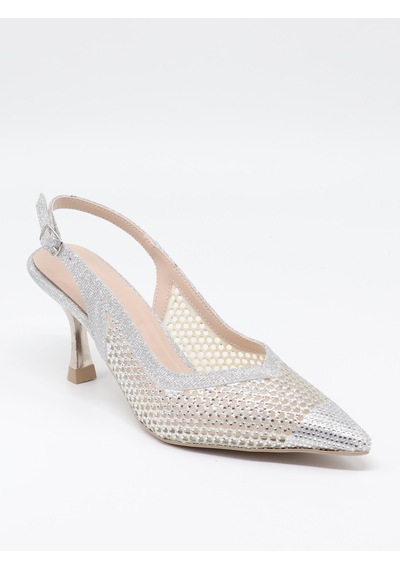 Nesilshoes Nesil Shoes Özma 227 Gümüş Topuklu A. Açık Kadın Ayakkabı GÜMÜŞ