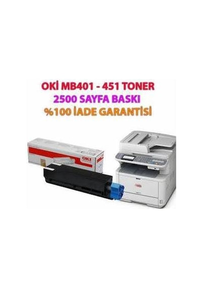 Oki Mb451 Uyumlu Toner (Çipli Tak Çalıştır)