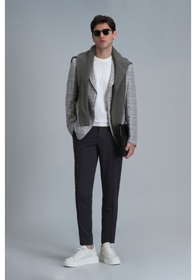 Lufian Dany Spor Erkek Blazer Ceket Slim Fit Gri Gri 111140163100150 Gri