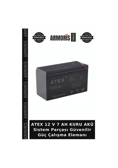 Atex 12 V 7 Ah Kuru Akü Sistem Parçası Güvenilir Güç Çalışma Elemanı