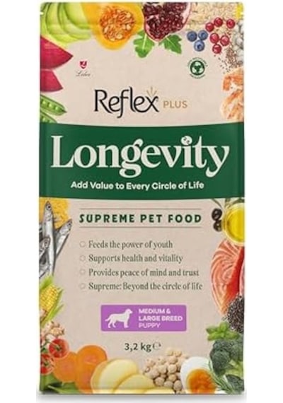 Reflex Plus Longevity Orta Ve Büyük Irk Yavru Köpek Maması 3200g 103 Ivory Reflex Plus Longevity Orta Ve Büyük Irk Yavru Köpek Maması 3200g 103 Ivory