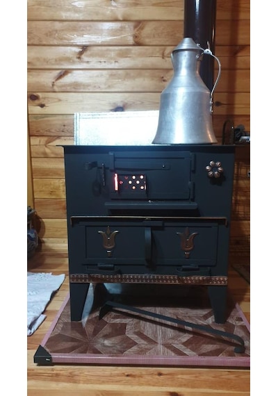 45 Lik Izgarlı Odun Kömür Kuzinesi Fırınlı Kuzine Soba