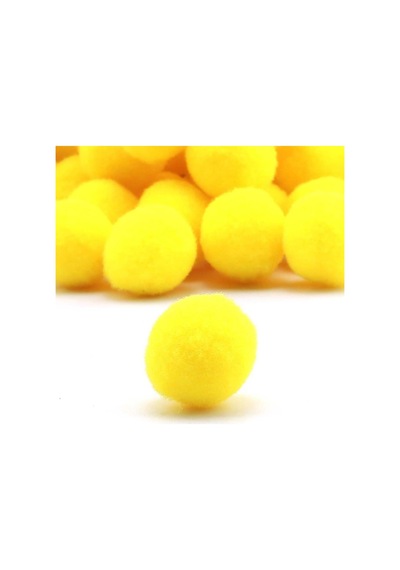 Peluş Ponpon Sarı 2cm 50 Adet - 690268446