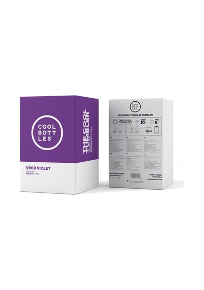 Cool Bottles Paslanmaz Çelik Termos Bardak 330 Ml Mor