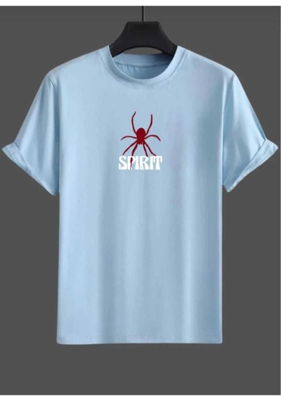 Kozia Outdoors Malkoçbey Spırınt Baskılı Overisze Unisex Basic T-shirt Bebe Mavi