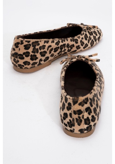 Dericlub Kadın Desenli Fiyonklu Günlük Babet Zy 8217 Leopar