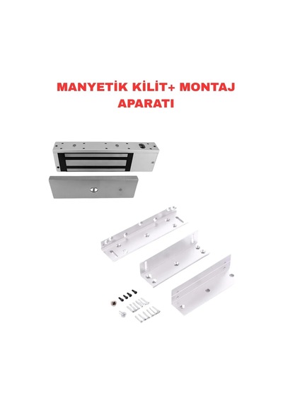Sarkey Sr-500 Manyetik Kilit Seti 500 Kg Elektromanyetik Kilit + Zl Montaj Aparatı 1 Adet