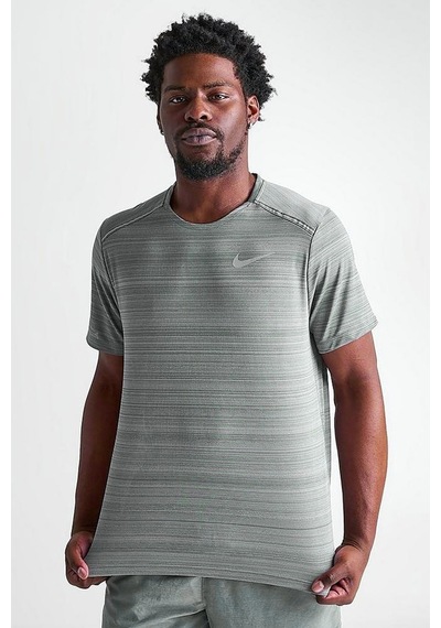 Nike Miler Dri Fit Running Tee Grey Reflektörlü Koşu Antrenman Tişörtü Gri