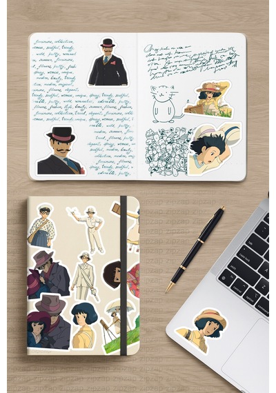 Rüzgar Yükseliyor The Wind Rises Anime Telefon Laptop Yapışkanlı Folyo Sticker Paketi 20 Adet Çok Renkli