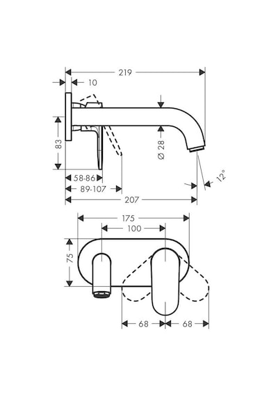 Hansgrohe Vernis Blend Tek Kollu Lavabo Bataryası 20.5 CM Gaga Krom 71576000