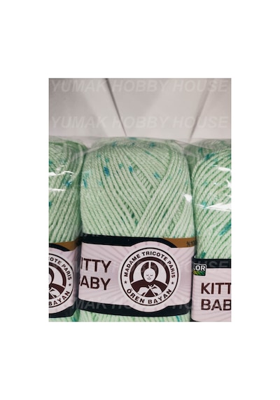 Kıtty Baby Benekli El Örgü İpi 3 Adet 100gr. - Renk: 382