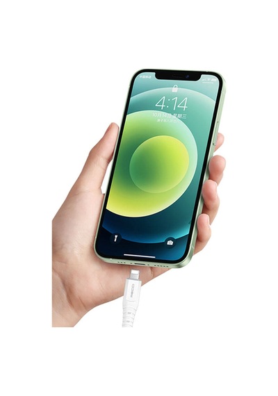 Recci RTC-P09CL Silicone Seri 20 W Hızlı Şarj Özellikli Type-C 1.5 M Şarj Kablosu Beyaz
